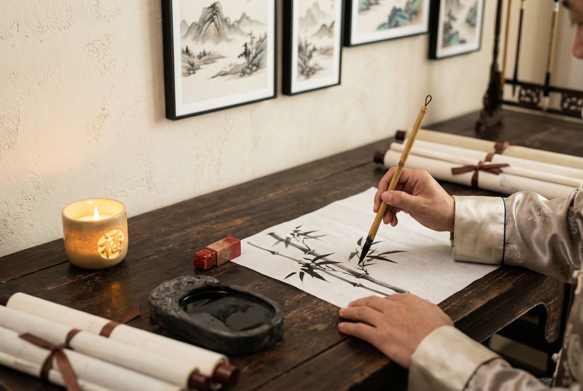 蘑菇视频国画雅集文化视频